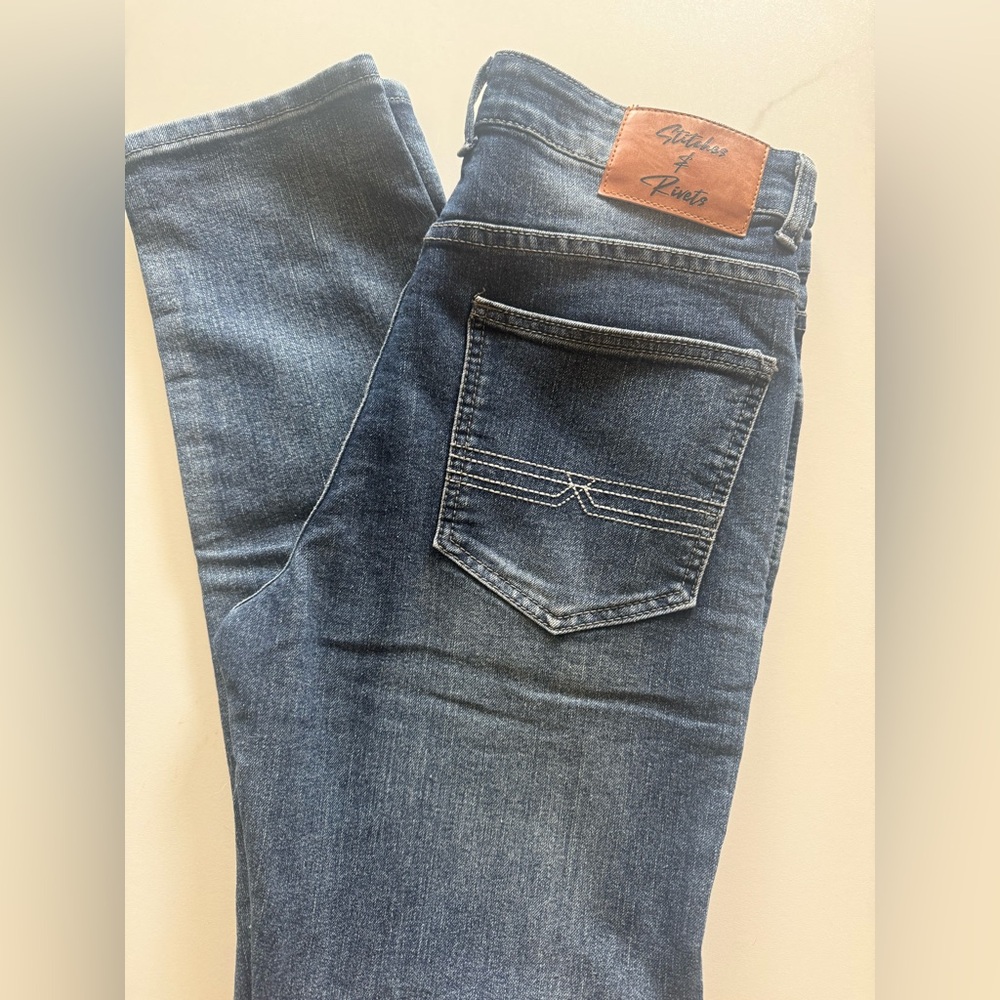 Stitches Men's Slim Blue Jeans